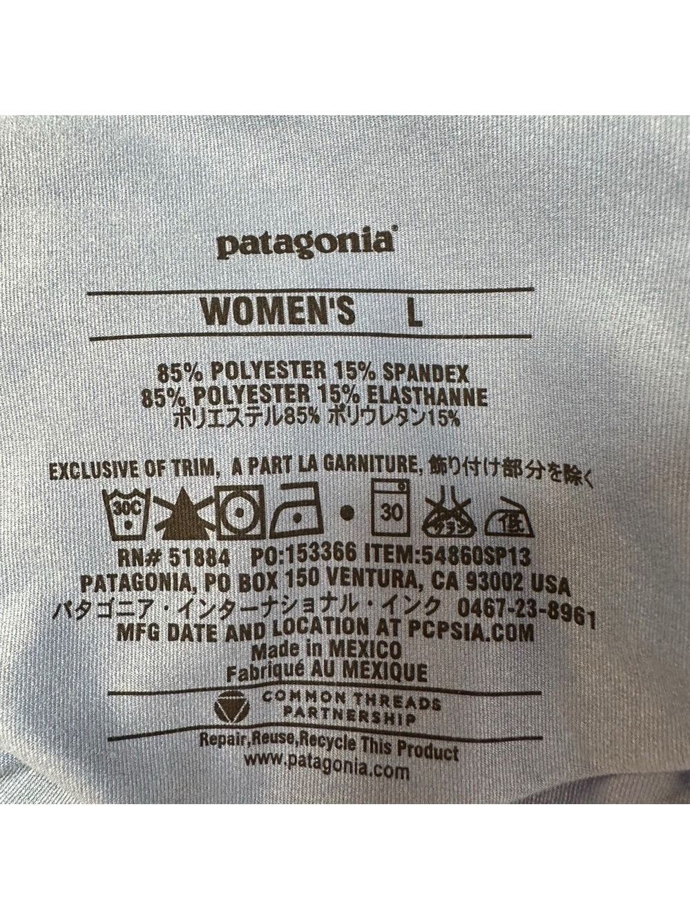 Patagonia Bandha Top Raja Railroad Blue Yoga Tank Shelf Bra Paisley Large - Picture 9 of 10